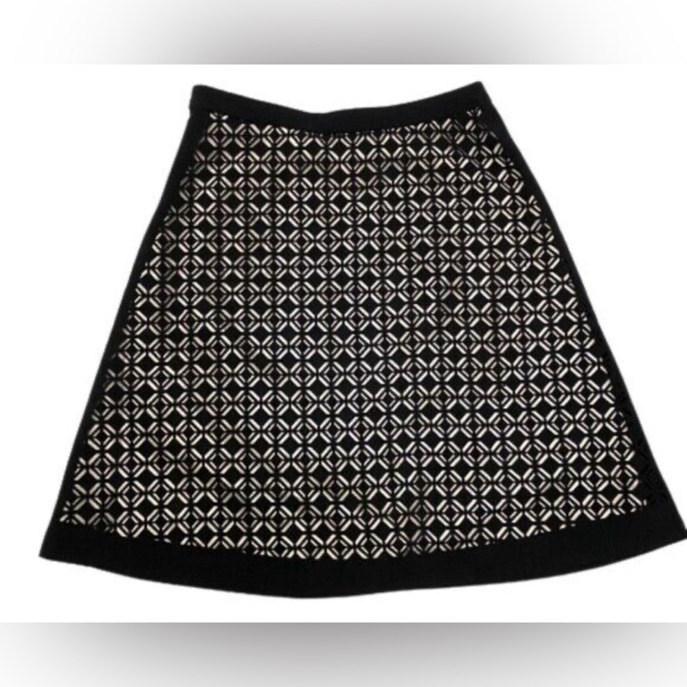 Catherine Malandrino black a line cutout skirt sz6